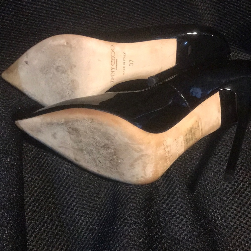 Jimmy Choo Black Patent Love 100 Heel Size 37 EU 6.5 US - Picture 7 of 8